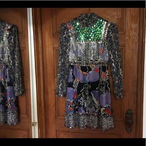 & Other Stories Ditzy Frill Sequin Dress